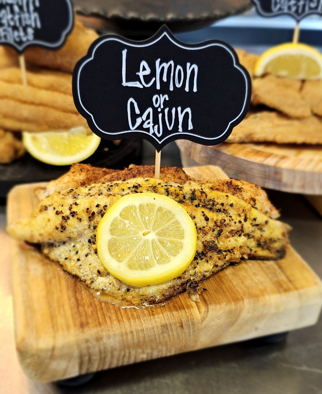 Lemon or Cajun Catfish